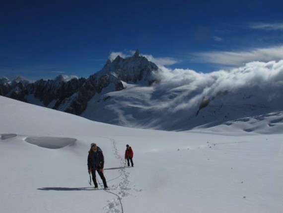 Dostop do Mont Blanc du Tacula, foto Miha Habjan